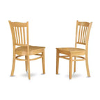 HomeStock Suburban Sophistication Sedia da pranzo con seduta in legno, set da 2