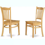 HomeStock Suburban Sophistication Sedia da pranzo con seduta in legno, set da 2