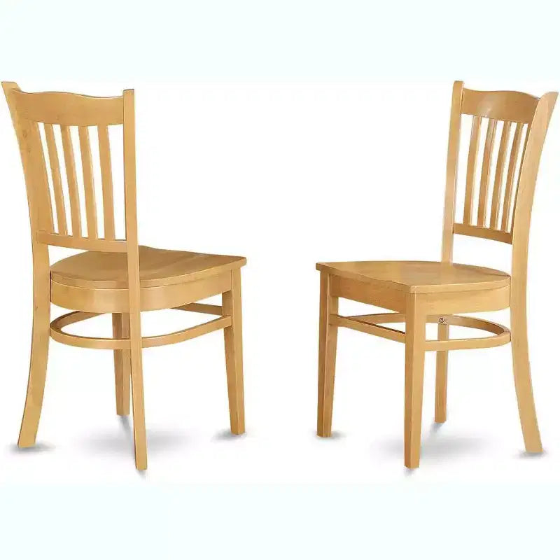 HomeStock Suburban Sophistication Sedia da pranzo con seduta in legno, set da 2