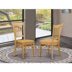 HomeStock Suburban Sophistication Sedia da pranzo con seduta in legno, set da 2