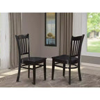 HomeStock Suburban Sophistication Sedia da pranzo con seduta in legno, set da 2