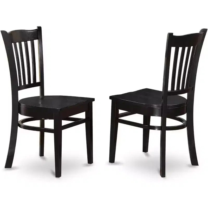 HomeStock Suburban Sophistication Sedia da pranzo con seduta in legno, set da 2