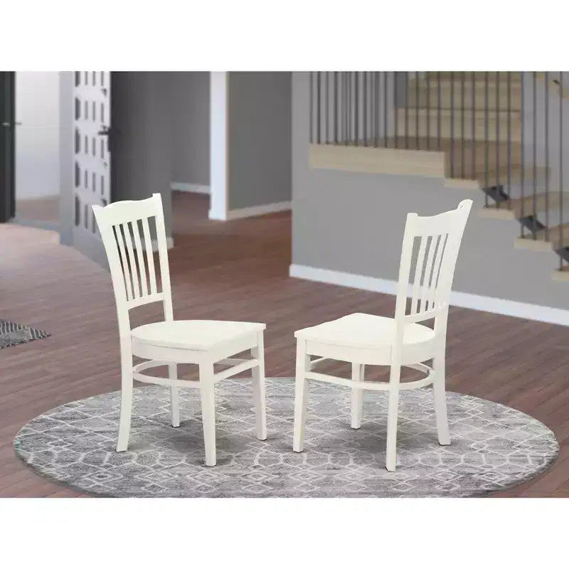 HomeStock Suburban Sophistication Sedia da pranzo con seduta in legno, set da 2