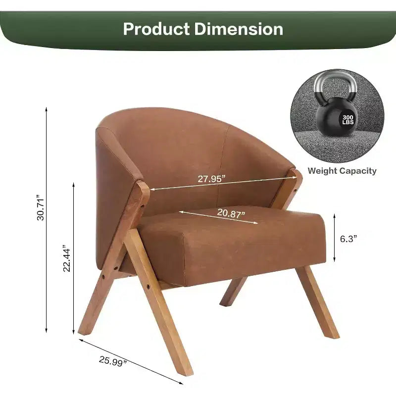 Poltrona Mid-Century Modern con Rivestimento in Bouclé, Sedia Lounge a Basso Profilo per Soggiorno, Camera da Letto, Comoda Poltrona da Lettura con Struttura in Legno