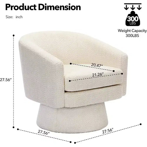 Poltrona direzionale girevole a 360° con supporto lombare, moderna poltrona in ciniglia per soggiorno, camera da letto e ufficio