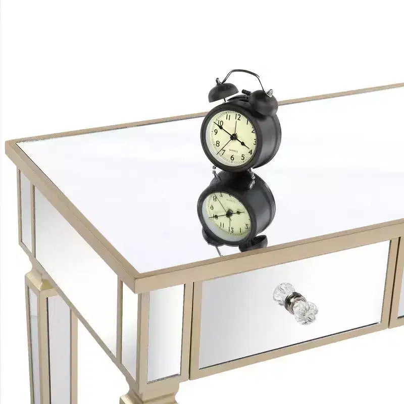 Tavolo toeletta con specchio a tre cassetti Console tavolo