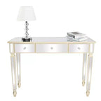 Tavolo toeletta con specchio a tre cassetti Console tavolo
