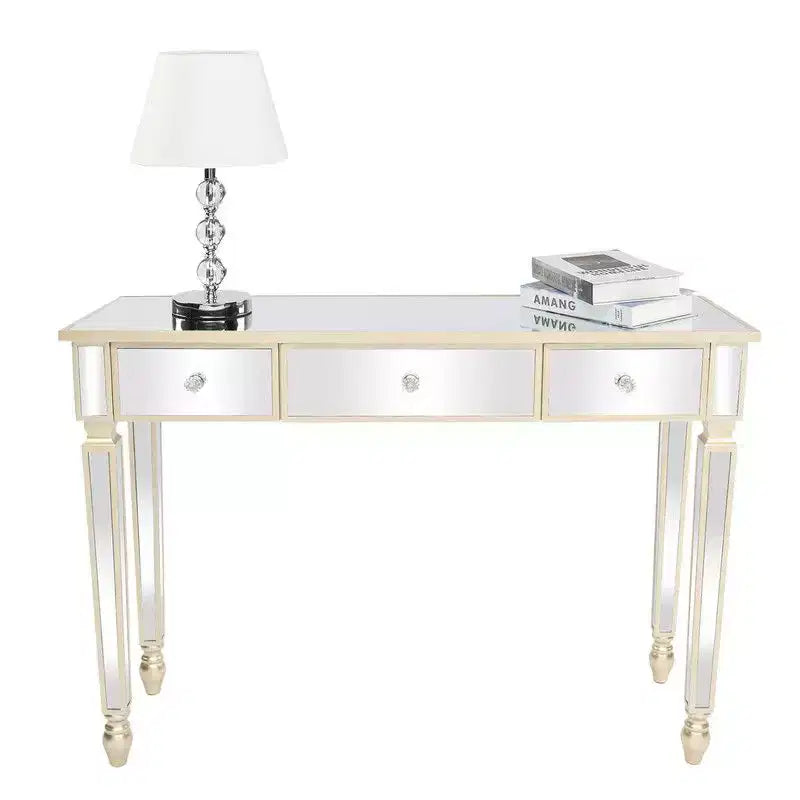 Tavolo toeletta con specchio a tre cassetti Console tavolo