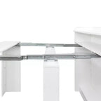GDFStudio Torin Tavolo da pranzo moderno allungabile con ripiano portaoggetti
