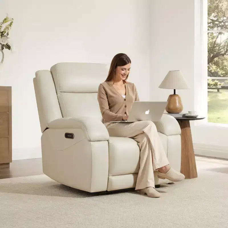 Fauteuil inclinable électrique Spruce & Spring avec appuie-tête électrique et ports de chargement