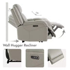 Fauteuil inclinable électrique Spruce & Spring avec appuie-tête électrique et ports de chargement