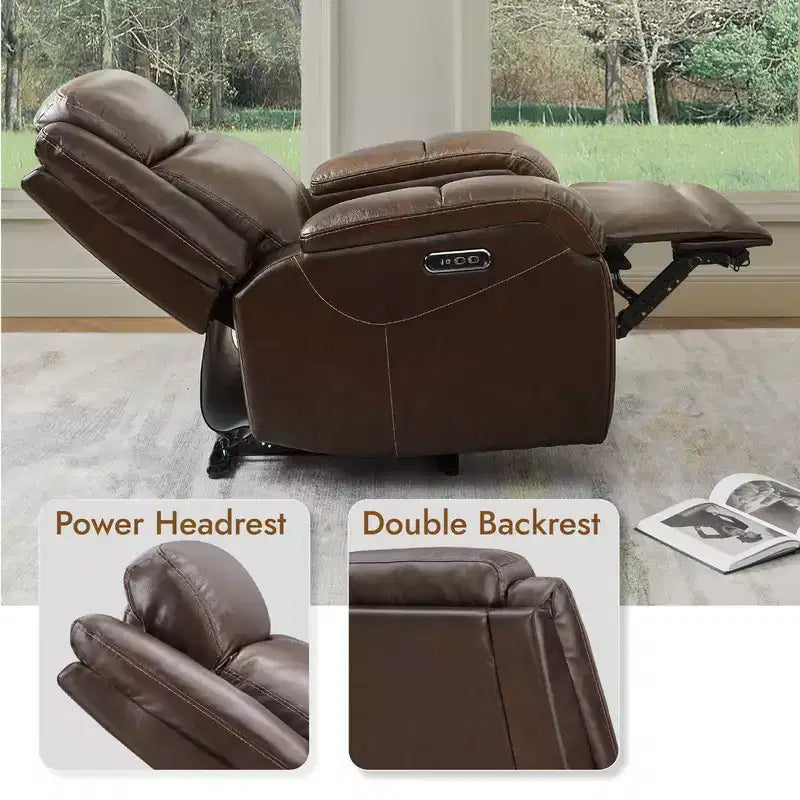 Fauteuil inclinable électrique Spruce & Spring avec appuie-tête électrique et ports de chargement