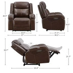 Fauteuil inclinable électrique Spruce & Spring avec appuie-tête électrique et ports de chargement