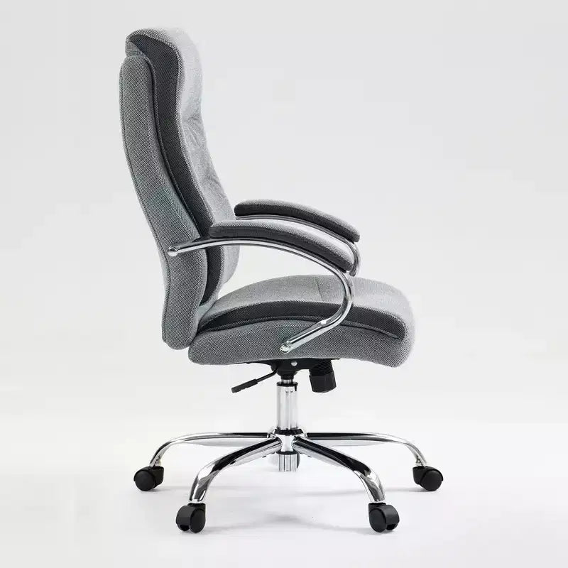 Sedia da ufficio Okak moderna, ergonomica e imbottita con schienale alto, sedia girevole regolabile per ufficio, studio, cameretta