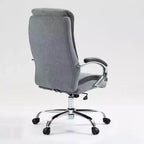 Sedia da ufficio Okak moderna, ergonomica e imbottita con schienale alto, sedia girevole regolabile per ufficio, studio, cameretta