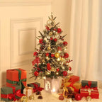 Albero da tavolo floccato Acekool da 90 cm: atmosfera stagionale istantanea con illuminazione wireless