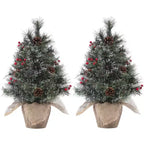 Albero da tavolo floccato Acekool da 90 cm: atmosfera stagionale istantanea con illuminazione wireless