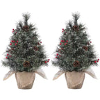 Albero da tavolo floccato Acekool da 90 cm: atmosfera stagionale istantanea con illuminazione wireless