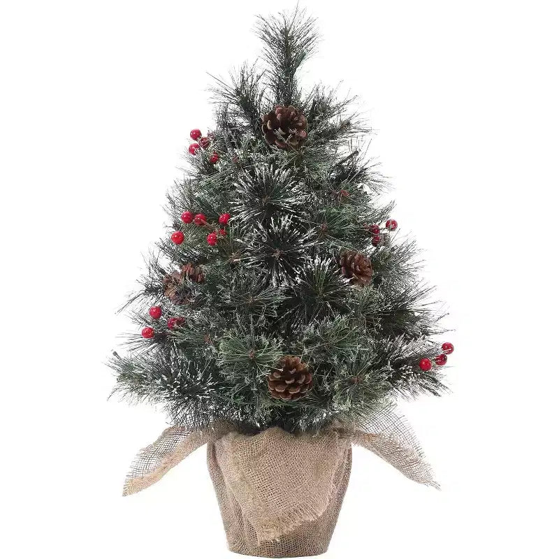 Albero da tavolo floccato Acekool da 90 cm: atmosfera stagionale istantanea con illuminazione wireless