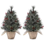 Albero da tavolo floccato Acekool da 90 cm: atmosfera stagionale istantanea con illuminazione wireless