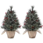Albero da tavolo floccato Acekool da 90 cm: atmosfera stagionale istantanea con illuminazione wireless