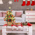 Albero da tavolo floccato Acekool da 90 cm: atmosfera stagionale istantanea con illuminazione wireless