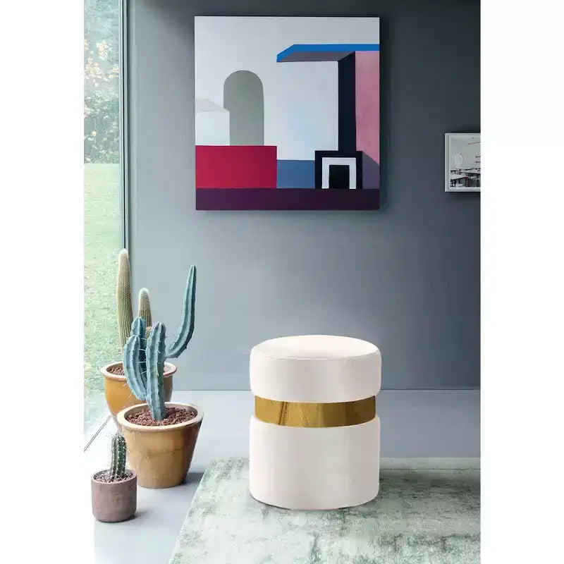 Meridian Furniture, Pouf/Sgabello Hailey in Velluto
