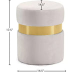 Meridian Furniture, Pouf/Sgabello Hailey in Velluto