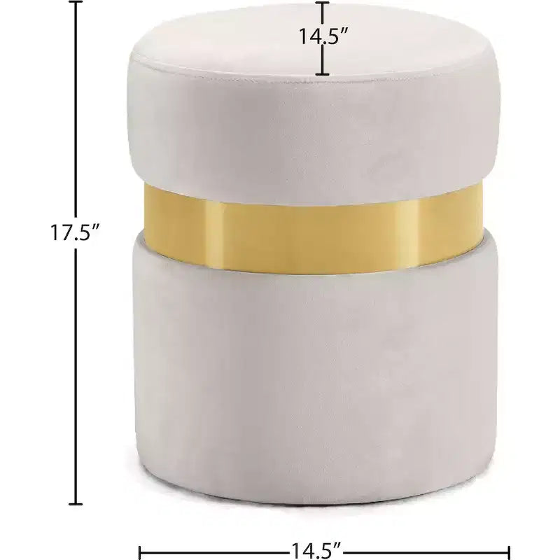 Meridian Furniture, Pouf/Sgabello Hailey in Velluto