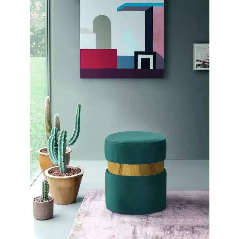 Meridian Furniture, Pouf/Sgabello Hailey in Velluto
