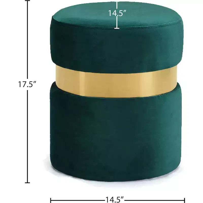 Meridian Furniture, Pouf/Sgabello Hailey in Velluto