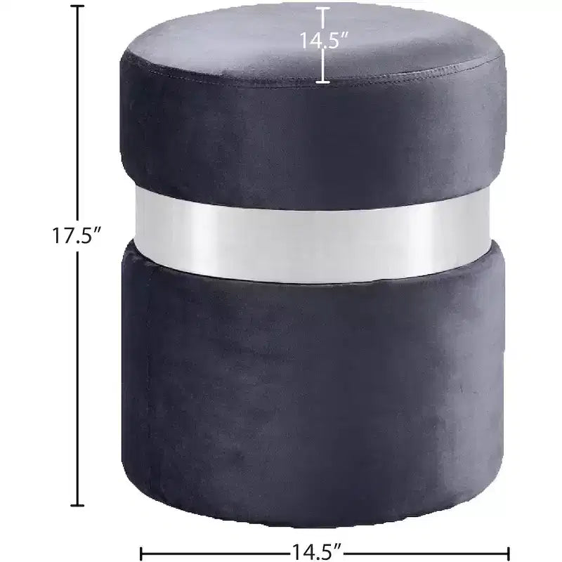 Meridian Furniture, Pouf/Sgabello Hailey in Velluto