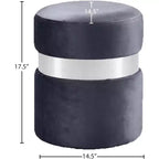 Meridian Furniture, Pouf/Sgabello Hailey in Velluto