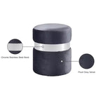 Meridian Furniture, Pouf/Sgabello Hailey in Velluto