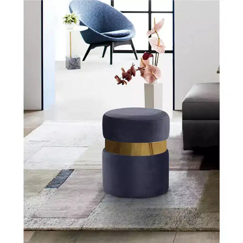 Meridian Furniture, Pouf/Sgabello Hailey in Velluto