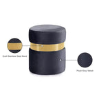 Meridian Furniture, Pouf/Sgabello Hailey in Velluto