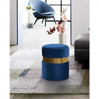 Meridian Furniture, Pouf/Sgabello Hailey in Velluto
