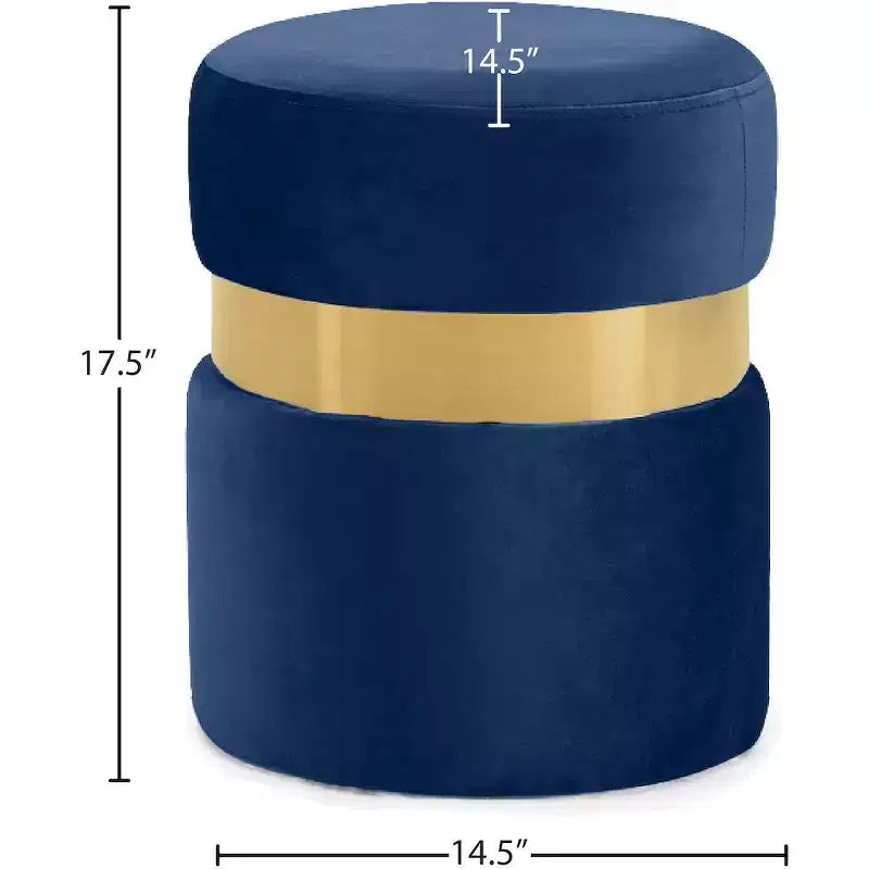 Meridian Furniture, Pouf/Sgabello Hailey in Velluto