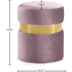 Meridian Furniture, Pouf/Sgabello Hailey in Velluto