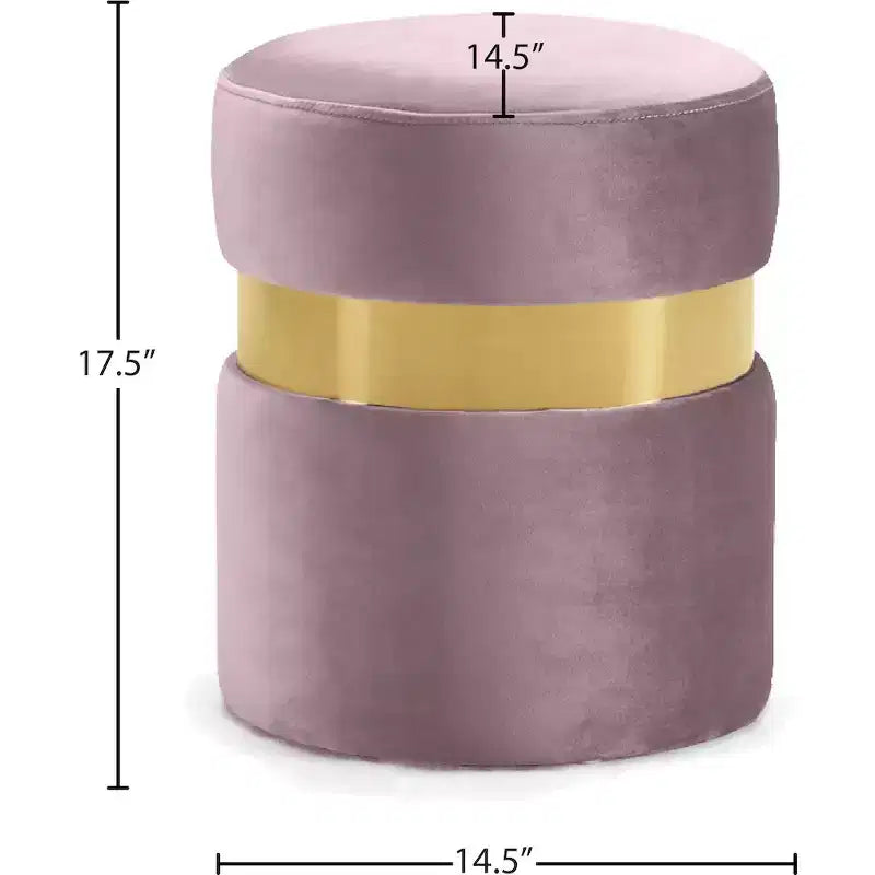 Meridian Furniture, Pouf/Sgabello Hailey in Velluto
