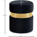Meridian Furniture, Pouf/Sgabello Hailey in Velluto