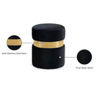 Meridian Furniture, Pouf/Sgabello Hailey in Velluto