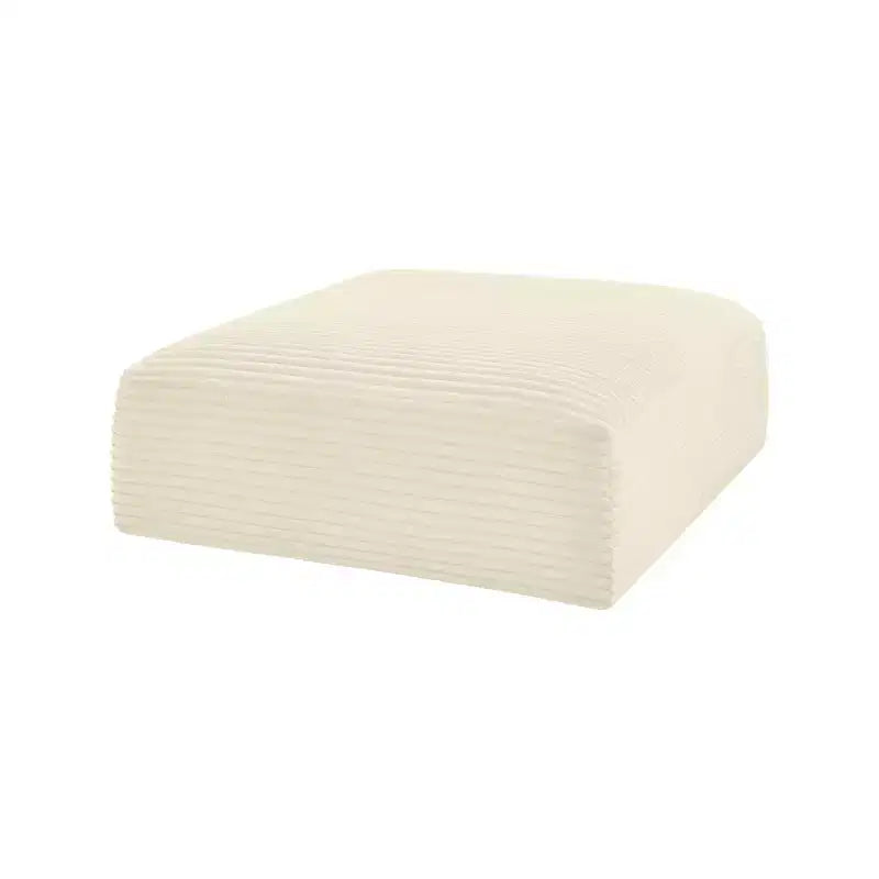 Meridian Furniture, Pouf in tessuto performante a coste shaggy