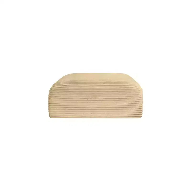 Meridian Furniture, Pouf in tessuto performante a coste shaggy