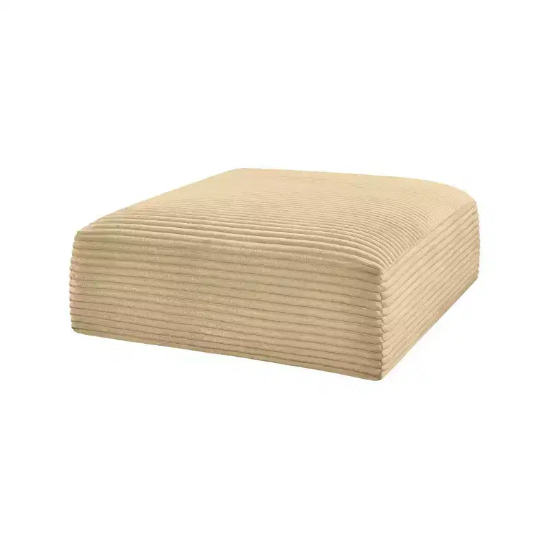 Meridian Furniture, Pouf in tessuto performante a coste shaggy