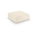 Meridian Furniture, Pouf in tessuto performante a coste shaggy