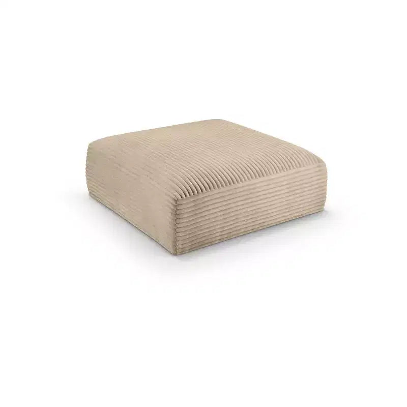 Meridian Furniture, Pouf in tessuto performante a coste shaggy