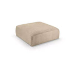 Meridian Furniture, Pouf in tessuto performante a coste shaggy