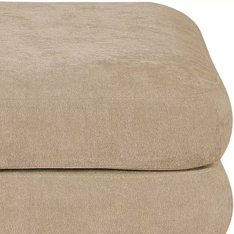 Meridian Furniture, Pouf Modulare Modulare Rivestito in Tessuto Chenille Stellar