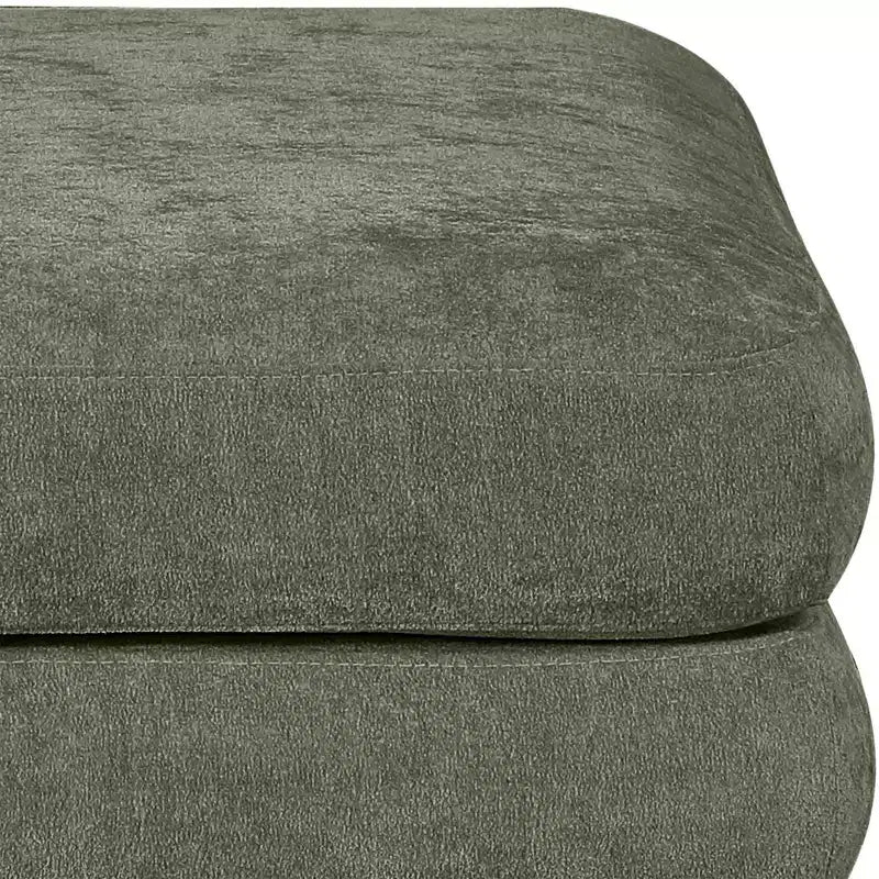 Meridian Furniture, Pouf Modulare Modulare Rivestito in Tessuto Chenille Stellar